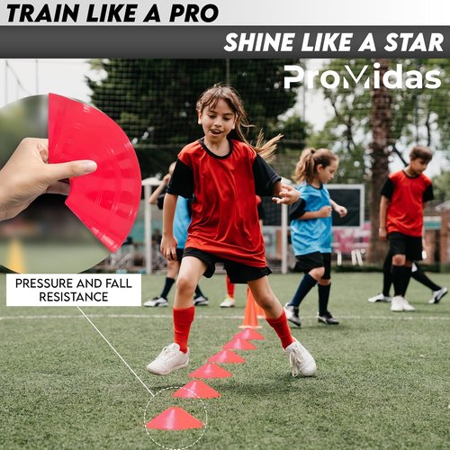 Disc Soccer Cones by [Brand Name] - 200 Small Flexible Training Cones for Soccer, Basketball & Football Drills