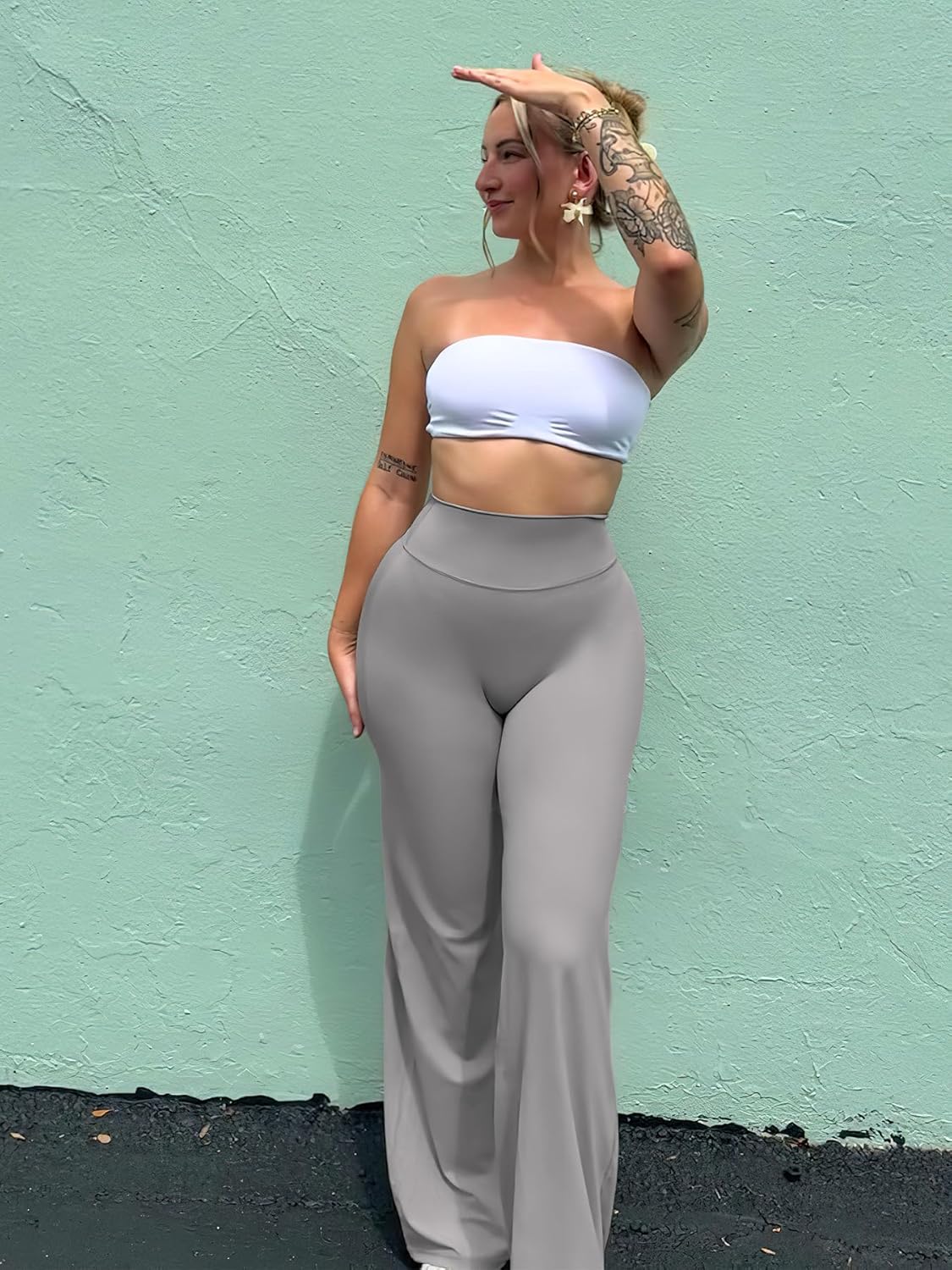 YEOREO High Waist Workout Leggings - No Front Seam, Buttery Soft Yoga Pants | 29" to 35" Sizes