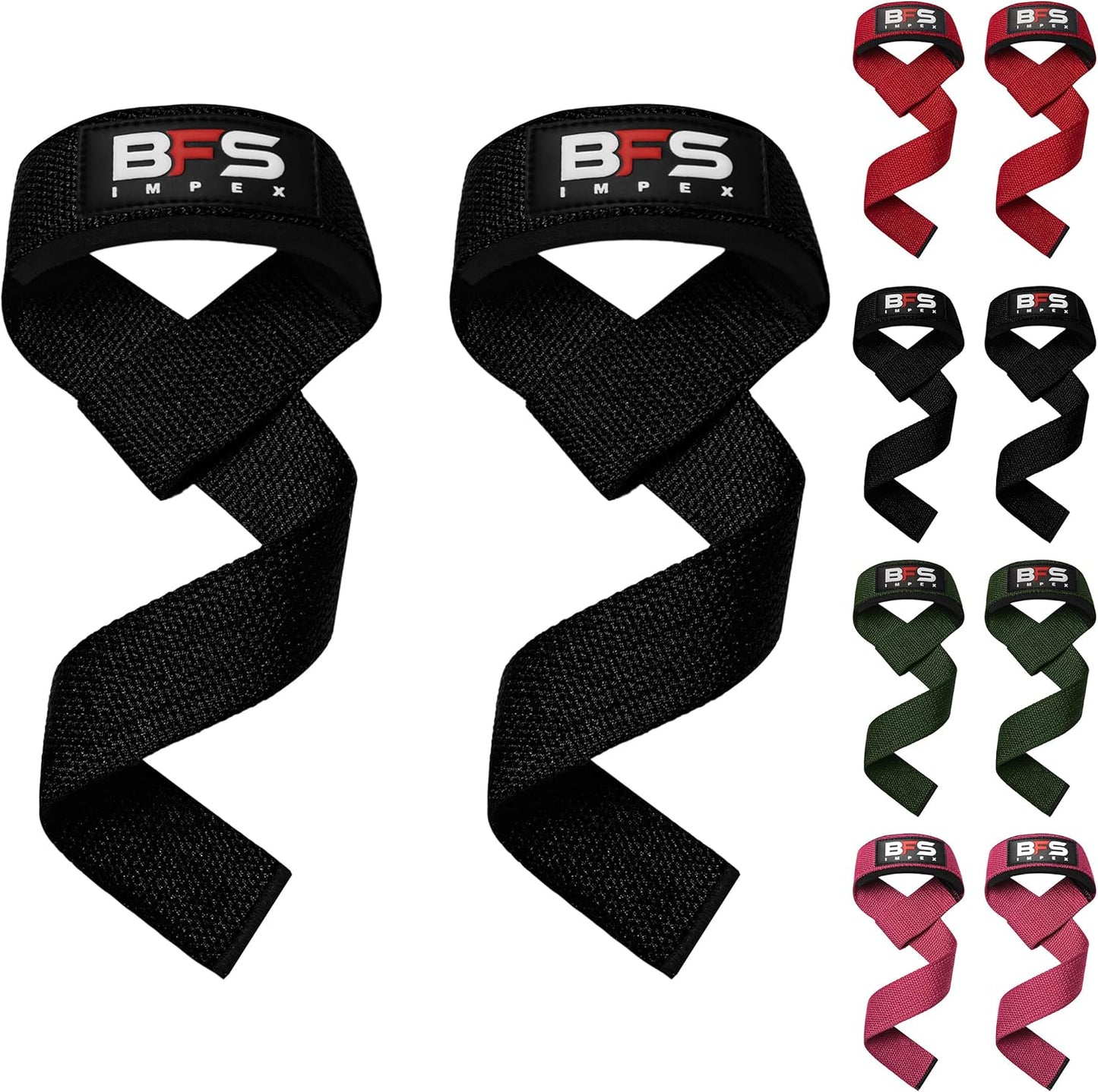 Skiennix Weightlifting Straps - Neoprene-Padded Cotton Wrist Support for Men & Women | Ideal for Bodybuilding & Powerlifting