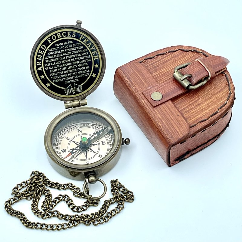 Air Force Gifts, U.S Air Force Military for Men and Women, Great Gifts for Air Force Compass with Leather case, United State Air Force Military Appreciation Gift Retirement Gifts