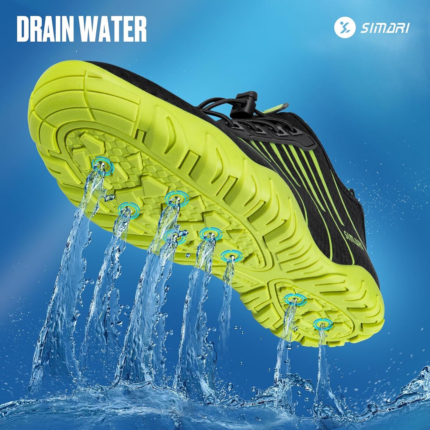 SIMARI Water Shoes - Quick-Dry Barefoot Aqua Socks | Lightweight Non-Slip Swim Shoes for Beach Sports