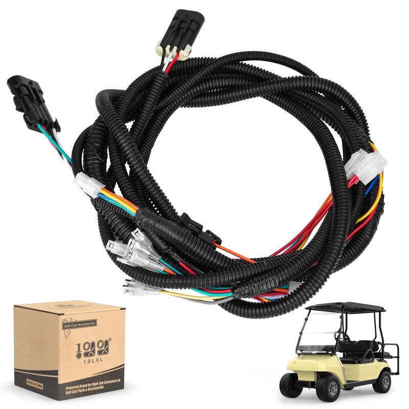 10L0L Golf Cart Complete Main Wiring Harness with Port, Control Wire Compatible with 2010-2022 EZGO TXT48, Complete Forward Reverse On Dash Main Wiring Harness 625805