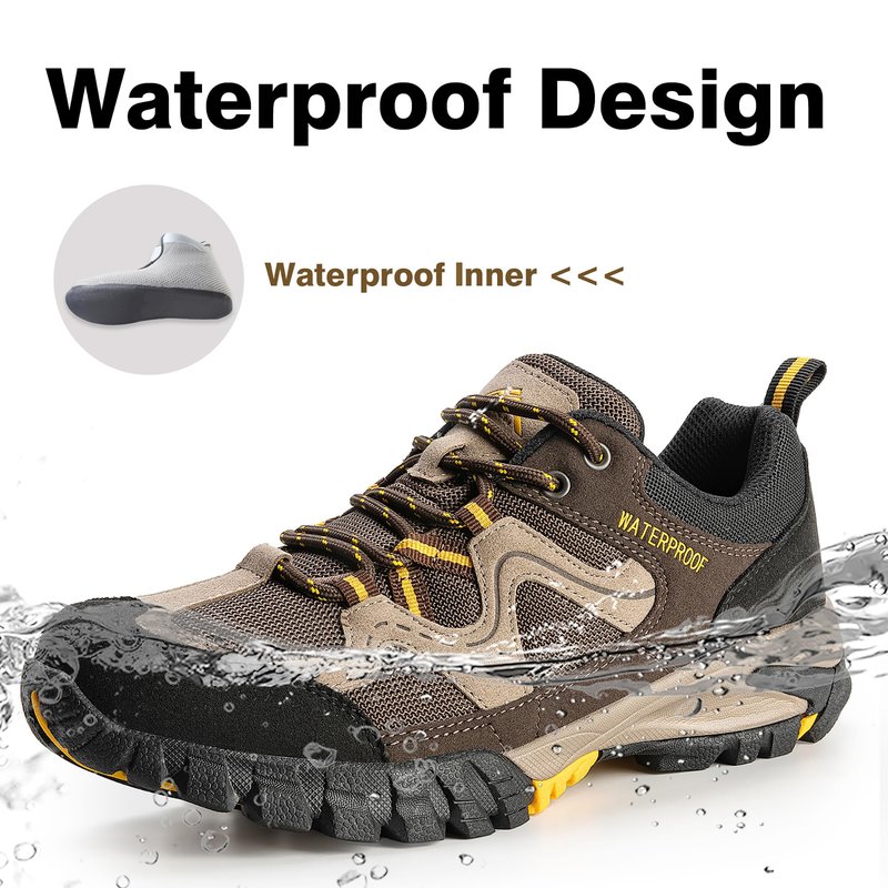 CC-Los Women's Lightweight Waterproof Hiking Shoes for Walking, Outdoor & Climbing Dark Brown Size 8.5