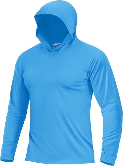 Boladeci Men's Lightweight UPF 50+ Sun Protection Hoodie - Long Sleeve Fishing & Hiking Shirt