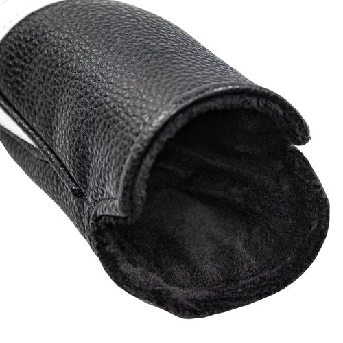 ProActive Sports | Vintage Golf Club Head Covers | for Drivers, Fairway Woods, and Hybrids | Classy Headcovers That Fit Most Clubs | Classic Leather Look | X Hybrid Headcover | Black/White