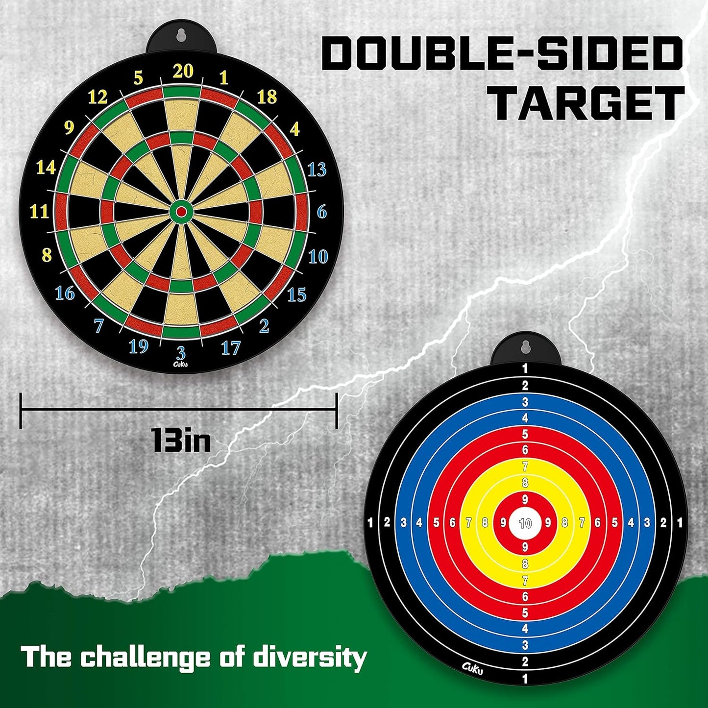 Skiennix Dart Board | 12-Piece Magnetic Darts - Fun Indoor Game for Kids Ages 5-12