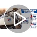 Cuban Flag Stickers - 3 Pcs Vinyl Car Decals - Blue-Red