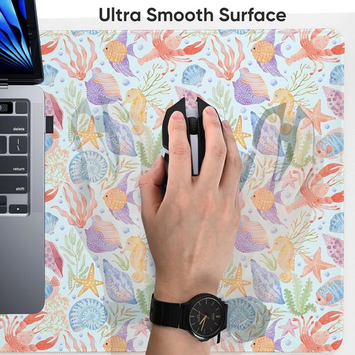 Icolor XXL Extended Gaming Mouse Pad - Non-Slip Base with Stitched Edges | 35.4 x 15.7 in Desk Mat for Home Office & Gamers