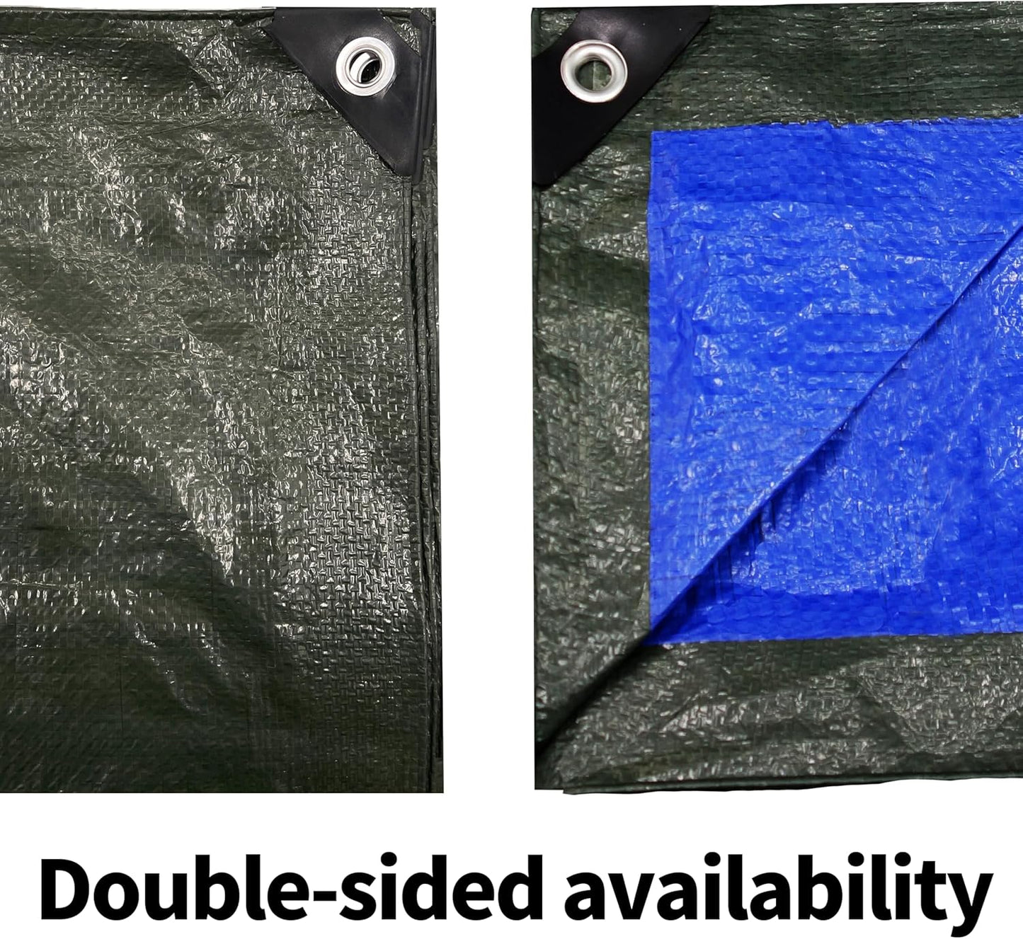 20x30 Feet Waterproof Green Tarp - Heavy-Duty Multipurpose Cover for Outdoor Use