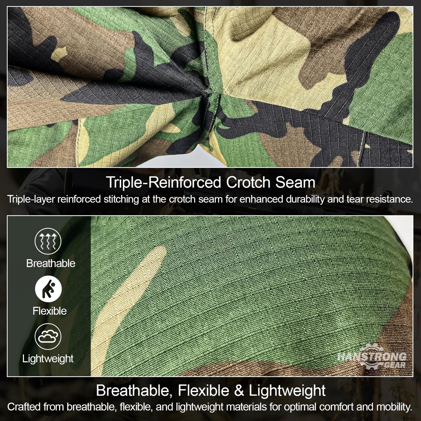 HANSTRONG GEAR Men Tactical BDU Combat Uniform Jacket Shirt & Pants Suit for Army Military Airsoft Paintball Hunting MC (L) (AOR1, X-Large)