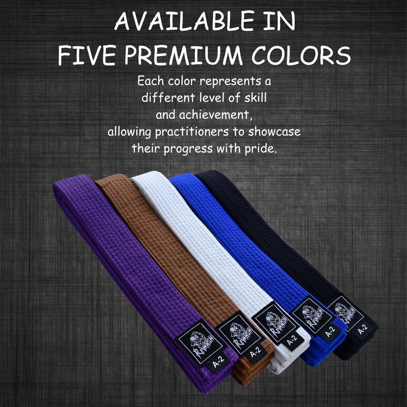 Fadi Sports Revansh Cotton-Polyester belt for Jiu Jitsu, Judo, Karate, and other martial arts. Suitable for kids and adults