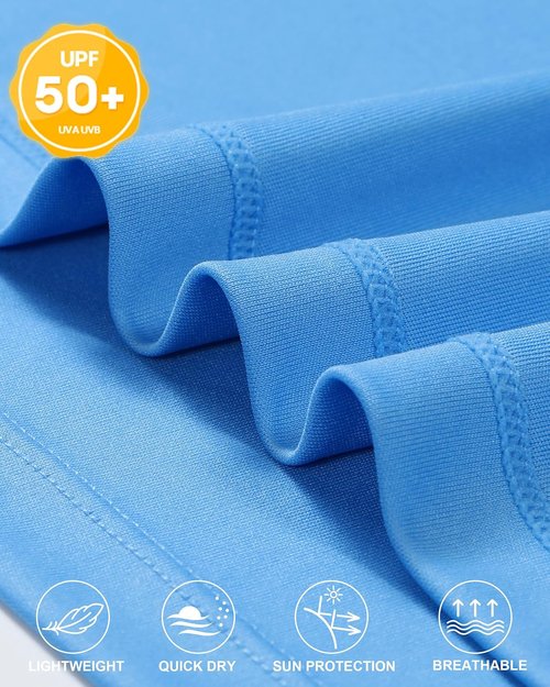 Isnowood Sun Protection Shirt - UPF 50+ Long Sleeve UV Quick Dry Rash Guard for Fishing & Hiking