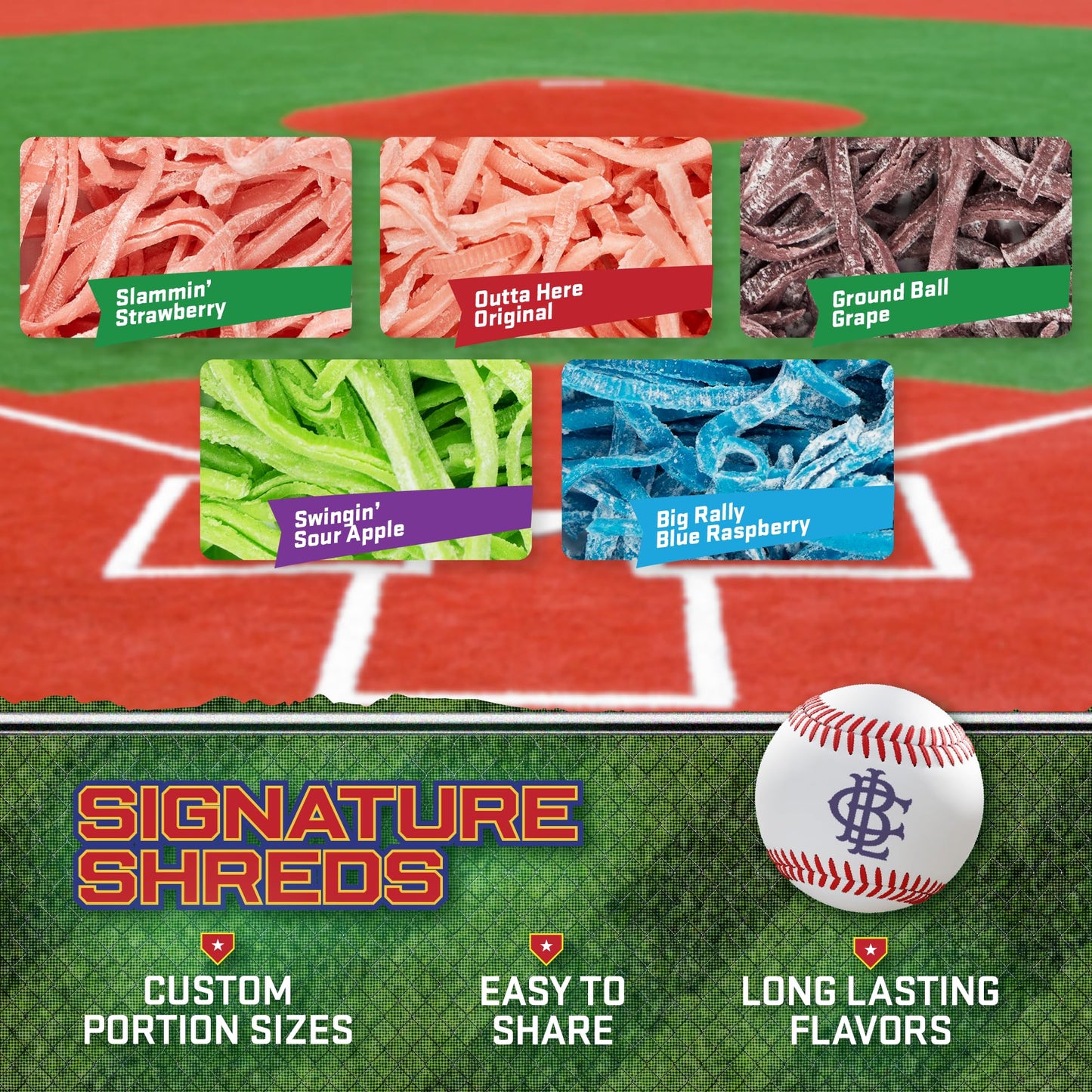 Big League Chew Bulk Variety Pack of 5 – Classic Baseball Bubble Gum Bulk with 5 Flavors for Teams and Parties, Dugout Snacks & Gifts – Nostalgic Candy Bubblegum
