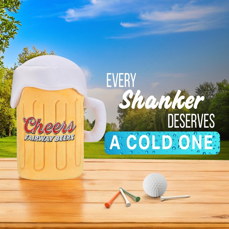 Shanker Golf - Funny Golf Headcover - Cheers Beer Glass 3-Wood Cover - Funny Golf Gift - Soft Velour Lining