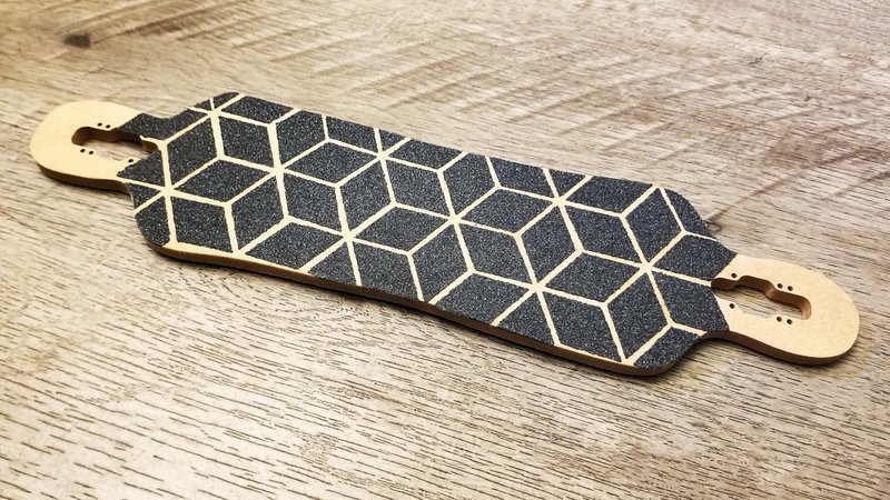Grip Tape Sticker for Skateboard in Hexagon or 3D Box Design, Perfect for Longboard, Electric Skateboard, Evolve, Scooter, Onewheel, Esk8 Jessup (Hexagon)