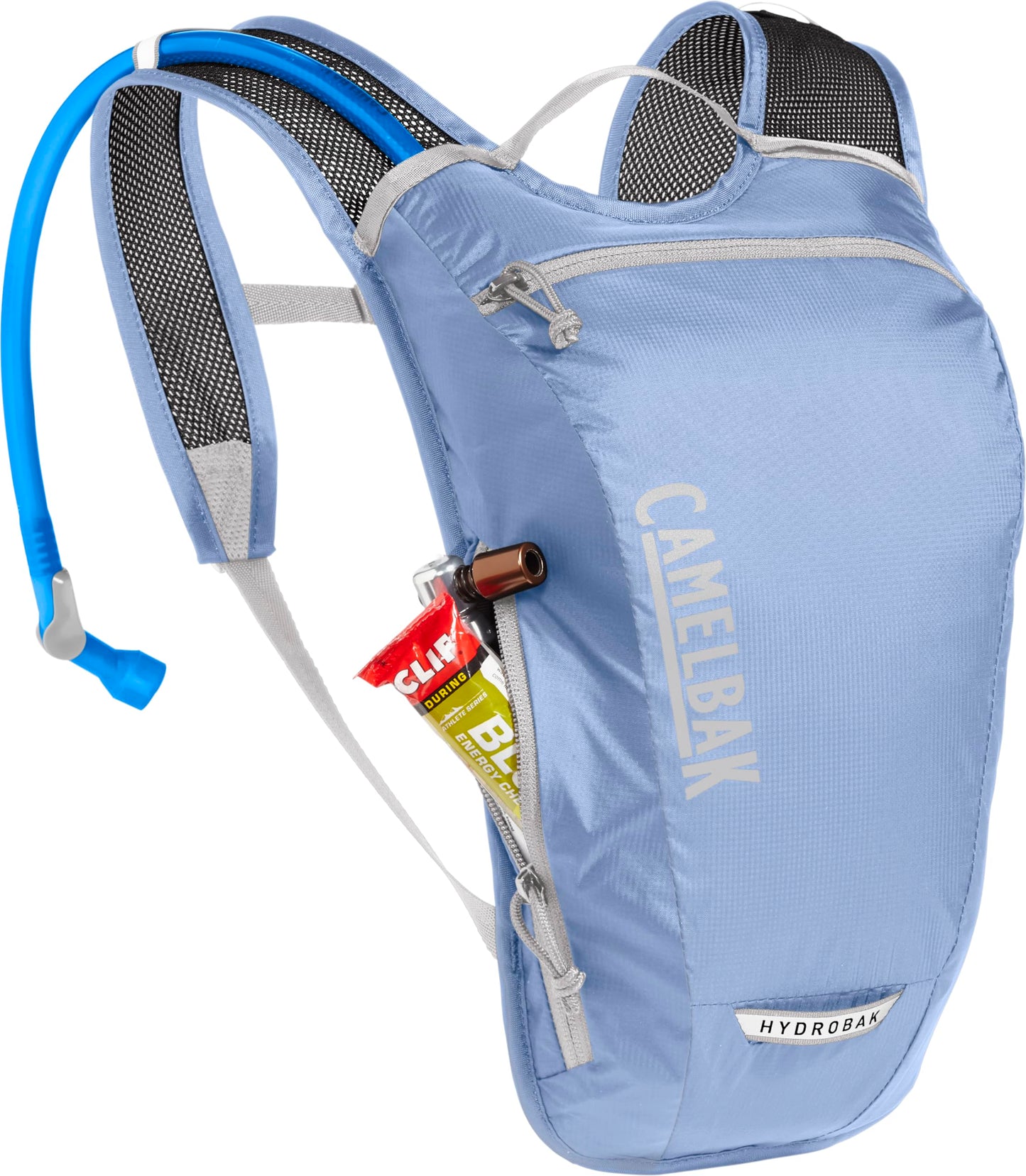 CamelBak HydroBak Light Bike Hydration Backpack, Ultra‑Light Low‑Profile Design with 50oz Crux Reservoir, Serenity Blue 2.0