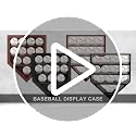 Hodeframe Baseball Display Case 12 with Front-Open Door, 13x16 Black (No Door Variant)
