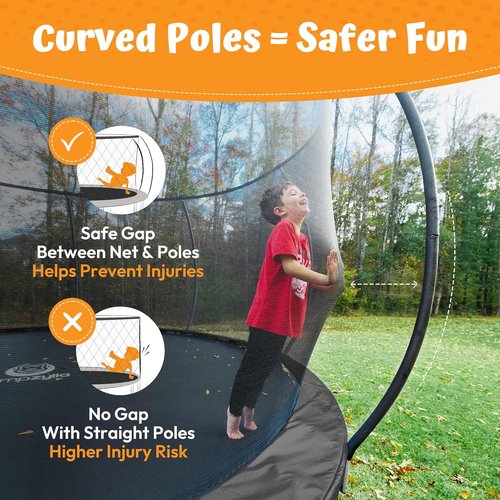 JUMPZYLLA Outdoor Trampoline - ASTM Approved with Enclosure & Ladder | Available in 8FT to 16FT Sizes
