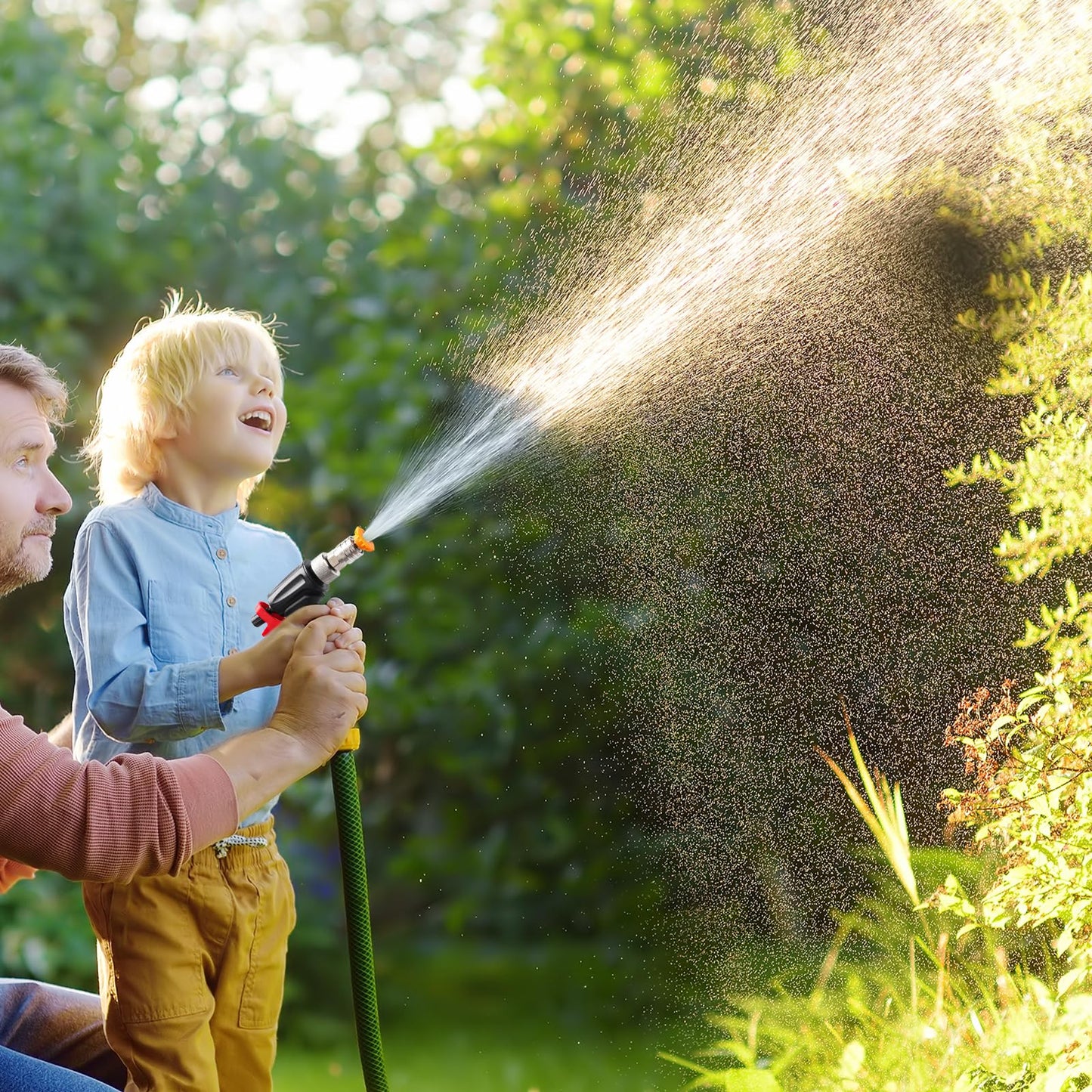 Garden Hose to Pressure Washer Adapter, 3/4” GHT to 1/4” Quick Connect, Hose to Power Washer Connector for Car Wash, Nozzle & Water Spray Attachment, Stainless Steel