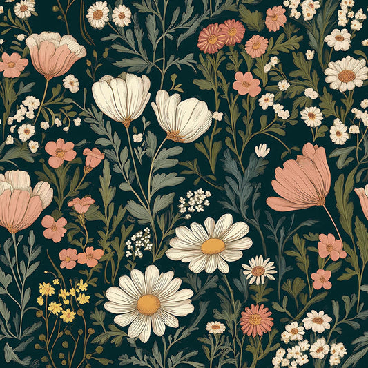 Orainege Vintage Floral Peel and Stick Wallpaper Floral Contact Paper 16.9inx118.1in Boho Wallpaper Peel and Stick Self Adhesive Wall Paper for Cabinets Bathroom Covering Wall