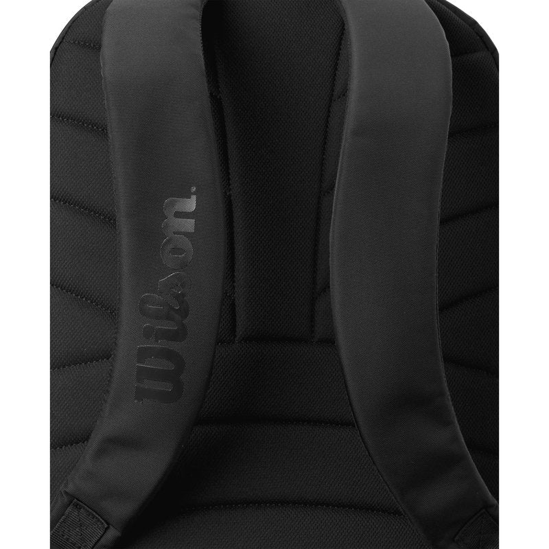 WILSON Noir Tour Tennis Backpack - Holds up to 2 Rackets, Black