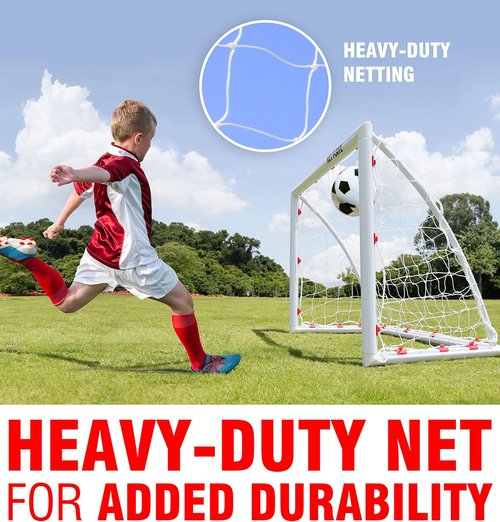 Backyard Soccer Goal - High-Strength Weatherproof Net for Quick Set-Up | Perfect for All Ages