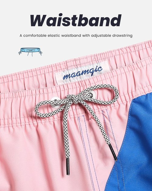 Maamgic Men's Swim Trunks - Quick Dry Swim Shorts with Mesh Lining | Funny Bathing Suits, 7-Inch Length