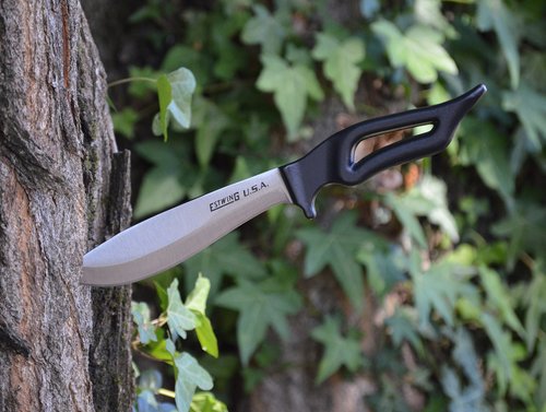 ESTWING Bowie Knife - 6" USA Made Fixed Blade Knife with Forged Steel Construction & Reinforced Nylon Sheath - EBK-6