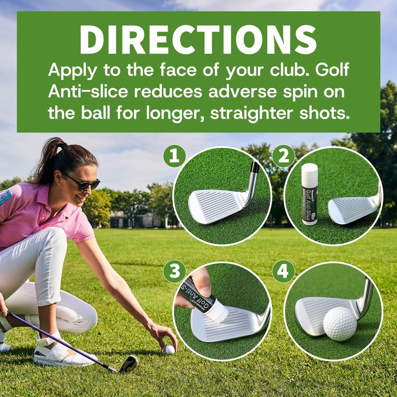Shupakul 4 Pcs Golf Anti-Slice Anti-Hook Compound for Clubs, Golf Driver Wax Stick to Reduce Side Spin, Portable Golf Stick Compound Accessories for Boosts Distance Increases Accuracy