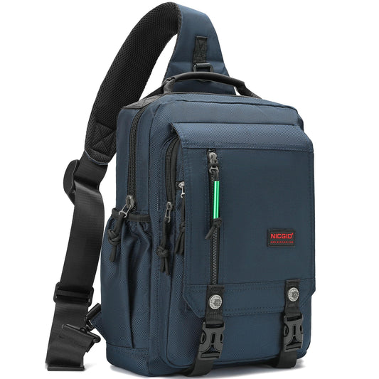 NICGID Sling Bags Chest Shoulder Backpacks, 14.1'' Laptop Backpack Crossbody Messenger Bag Travel Outdoor Men Women
