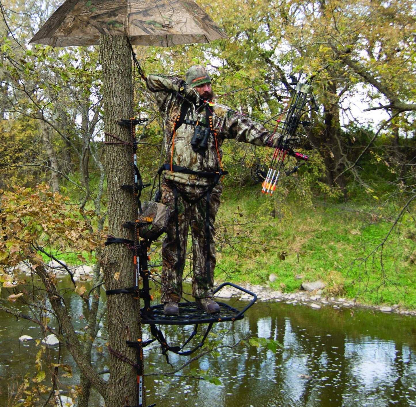 Muddy Pop-Up Umbrella, Durable Resistant 54" Protective Tree Umbrella