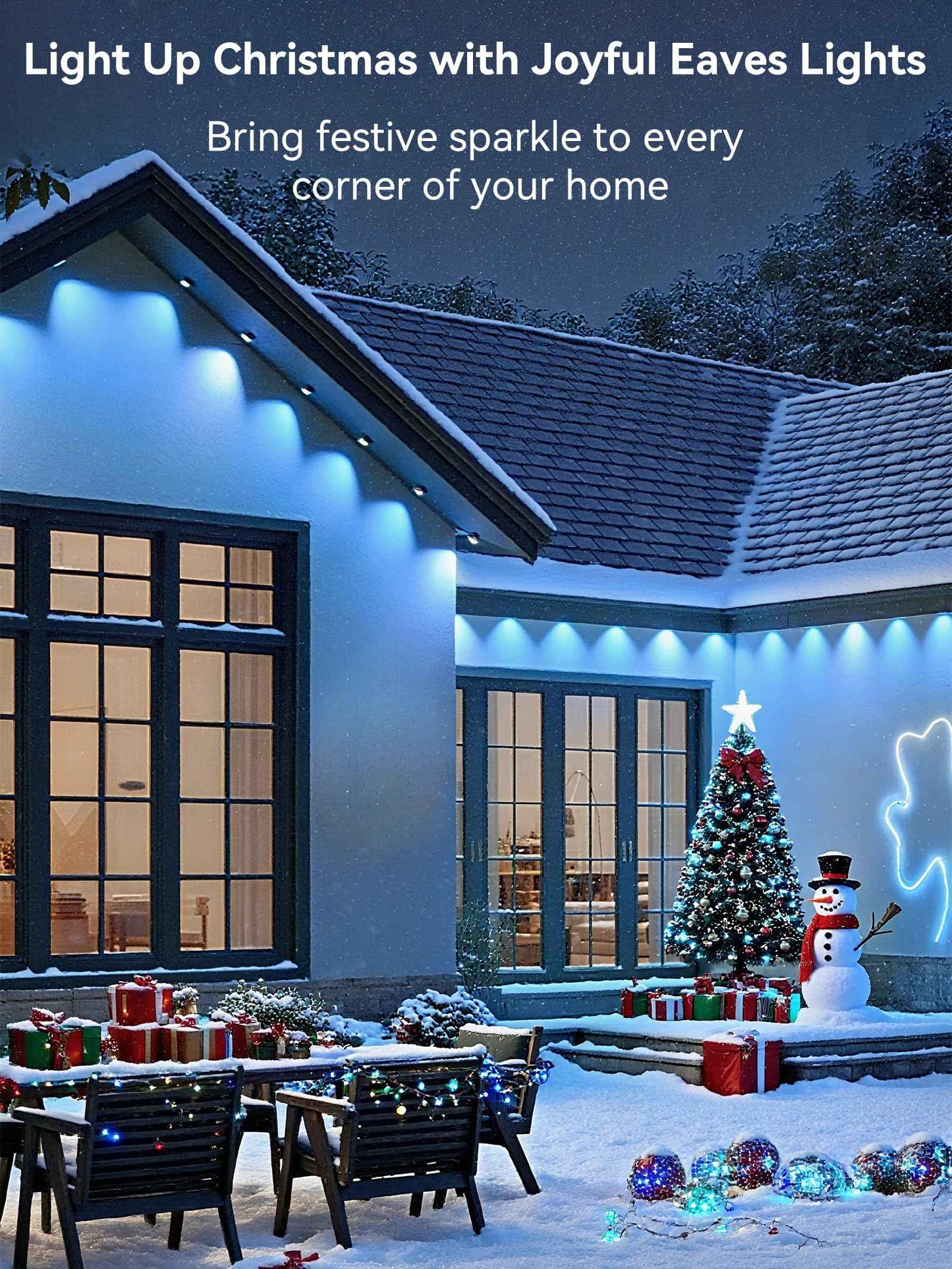 Permanent Outdoor Lights, 100FT RGB IP67 Waterproof Eaves Lighting, Smart LED Outside House Lights with App/Remote Control for Halloween, Christmas Decor, Holiday, Party, Daily, All Year-Round