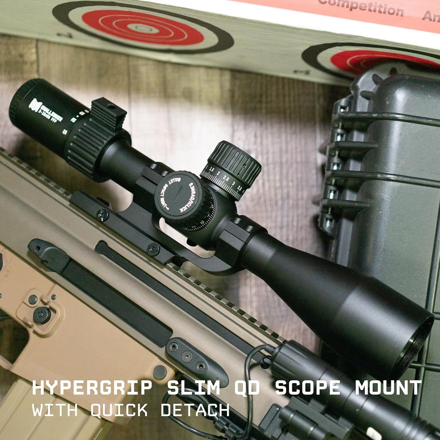 Monstrum Hypergrip Slim QD Scope Mount - Quick Detach Design for Easy Installation
