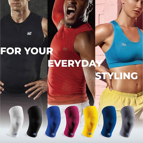 LP 647 Knee Brace For Arthritis Pain, Knee Pain Relief, Injury Recovery - Knee Sleeve For Weightlifting, Basketball, Hiking, Biking, Running, For Men Women (White, M, 1pcs)