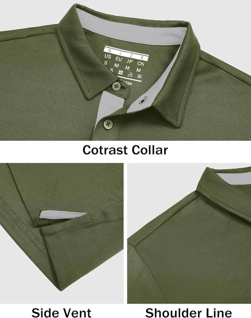 MAGCOMSEN Men's Polo Shirt - Moisture-Wicking, Quick-Dry Golf Polo | Casual Short Sleeve Design