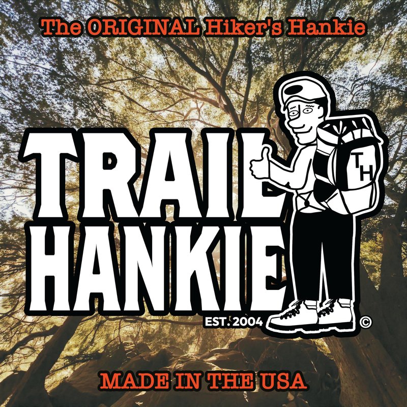 Trail Hankie Safety Bandana – Hiking & Camping Survival Bandana, Emergency Outdoor Knowledge, 100% Cotton, Made in USA, Machine Washable, Orange