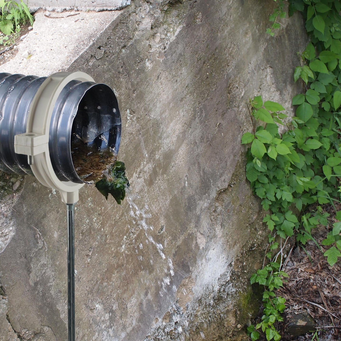 Downspout Bracket - 2psc Downspout Extensions Holder, Fits Up to 4.3" Pipes; Bracket Height: 7", PVC Clip&Metal Support Easy Installation