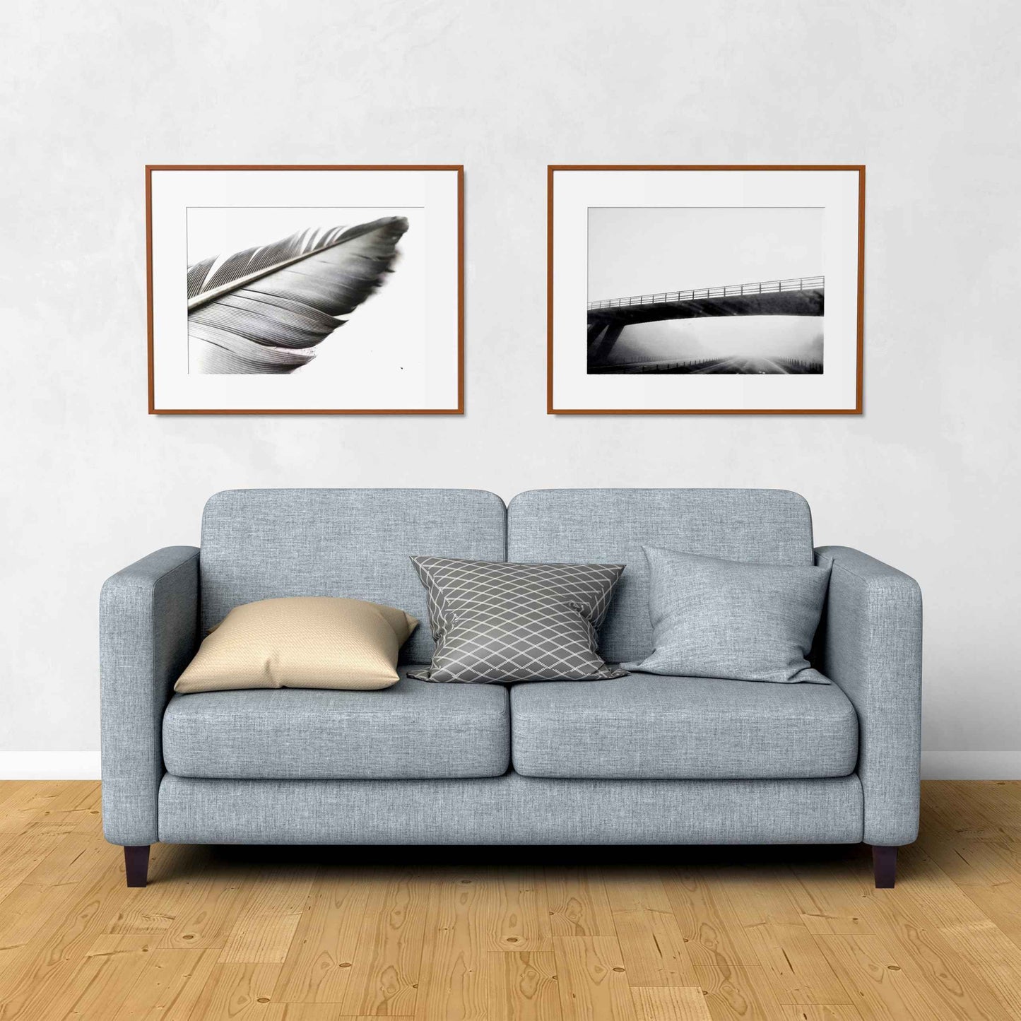 CODIN (5 Sizes: 3"-4"-5"-6"-8" Set of 4 Wood Furniture Legs - Square Sofa Legs, Couch Leg - Brown Mid-Century Modern Replacement Legs for Armchair Recliner Coffee Table Dresser (4")