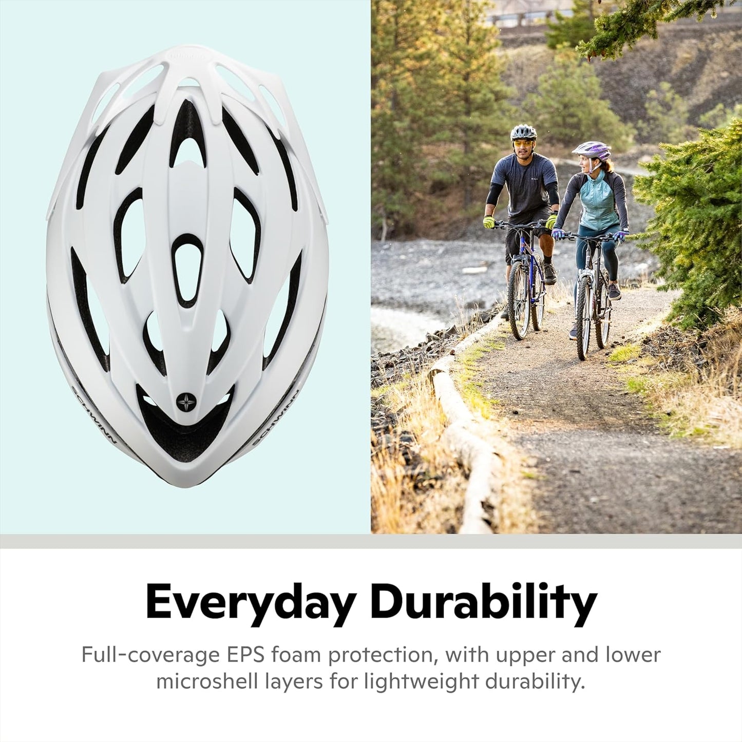 Schwinn Thrasher Adult Bike Helmet - Adjustable Fit 58-62 cm | Microshell, Air Vents & Visor