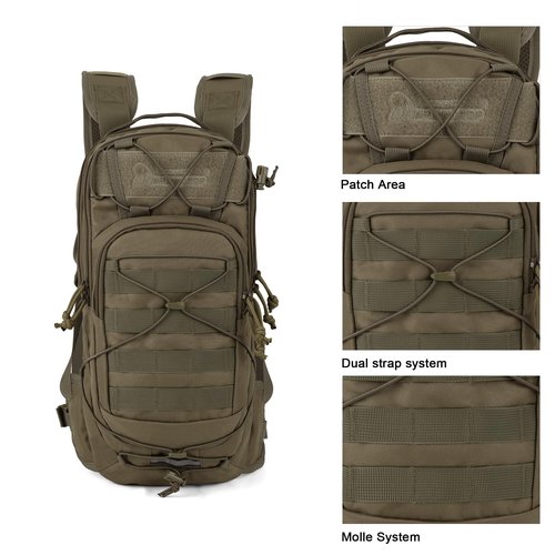 Mardingtop10L Small Tactical Molle Hydration Backpack,Cycling Backpack for Biking,Cycling and Running EDC Daypack