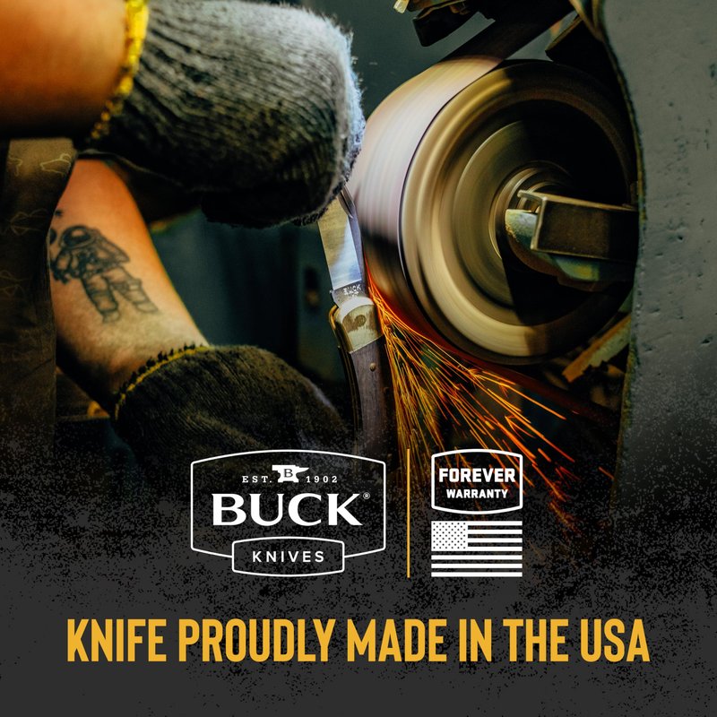 Buck Knives 503 Prince Lockback Folding Pocket Knife, Nickel Silver Bolsters, Rosewood Handles, 2-1/2" 420HC Drop Point Blade, EDC