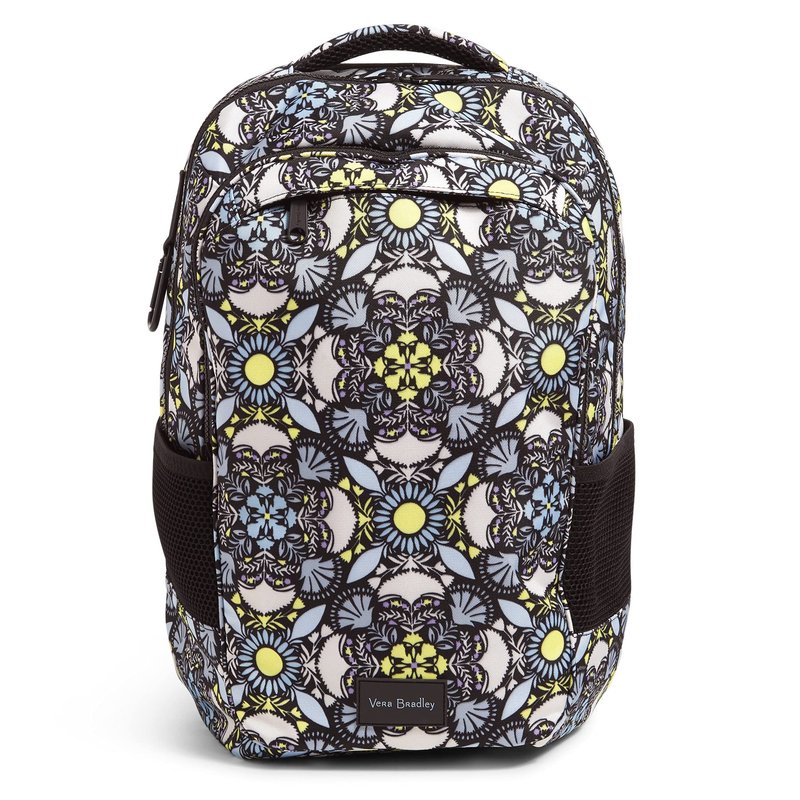 Vera Bradley Women's Recycled Lighten Up Reactive Grand Backpack, Plaza Medallion, One Size