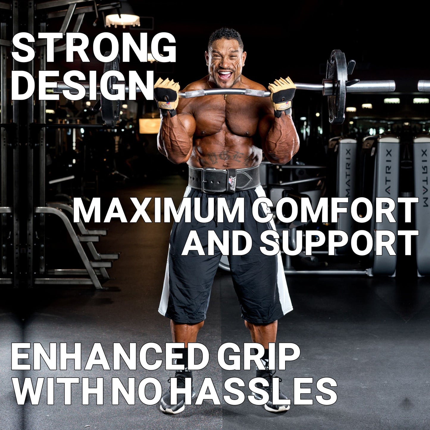 Schiek Sport Model 415 Weight Lifting Fingerless Glove