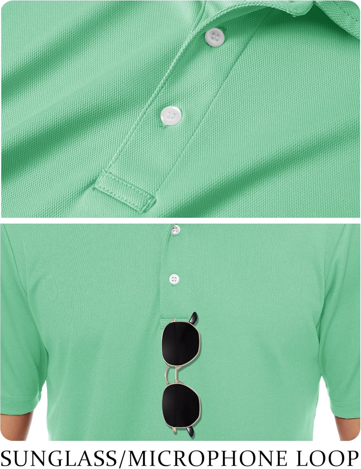 TACVASEN Men's Golf Shirt - Dry Fit Performance Polo with Collar | Short Sleeve, Stylish & Comfortable