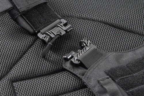 Lancer Tactical Quick Release Lightweight Airsoft Tactical Vest, 1000D Nylon MOLLE w Padded Adjustable Shoulder Straps(Large, Black)
