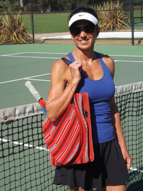Green Breeze Imports Natural-Fiber Shoulder-Style Tennis Bag