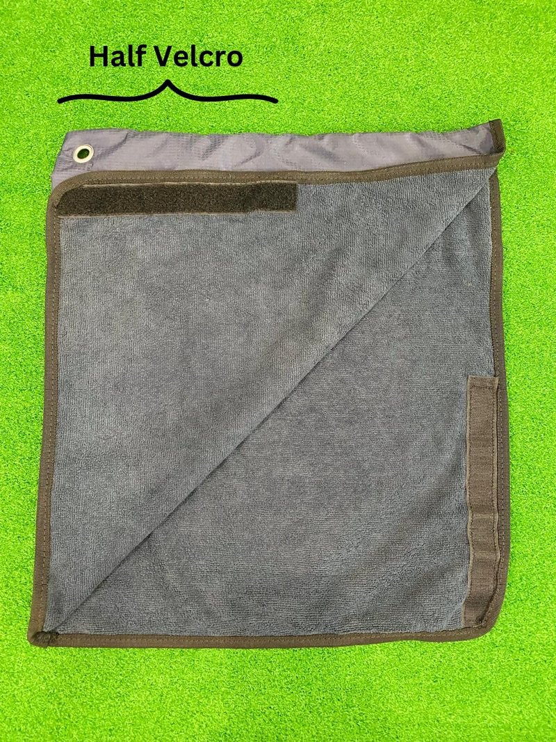 A99Golf Rain Hood Towel Waterproof Golf Towel Golf Bag Cover with Free Carabiner Clip w/Microfiber Towel 17 3/4" x 19 1/4" (Black)