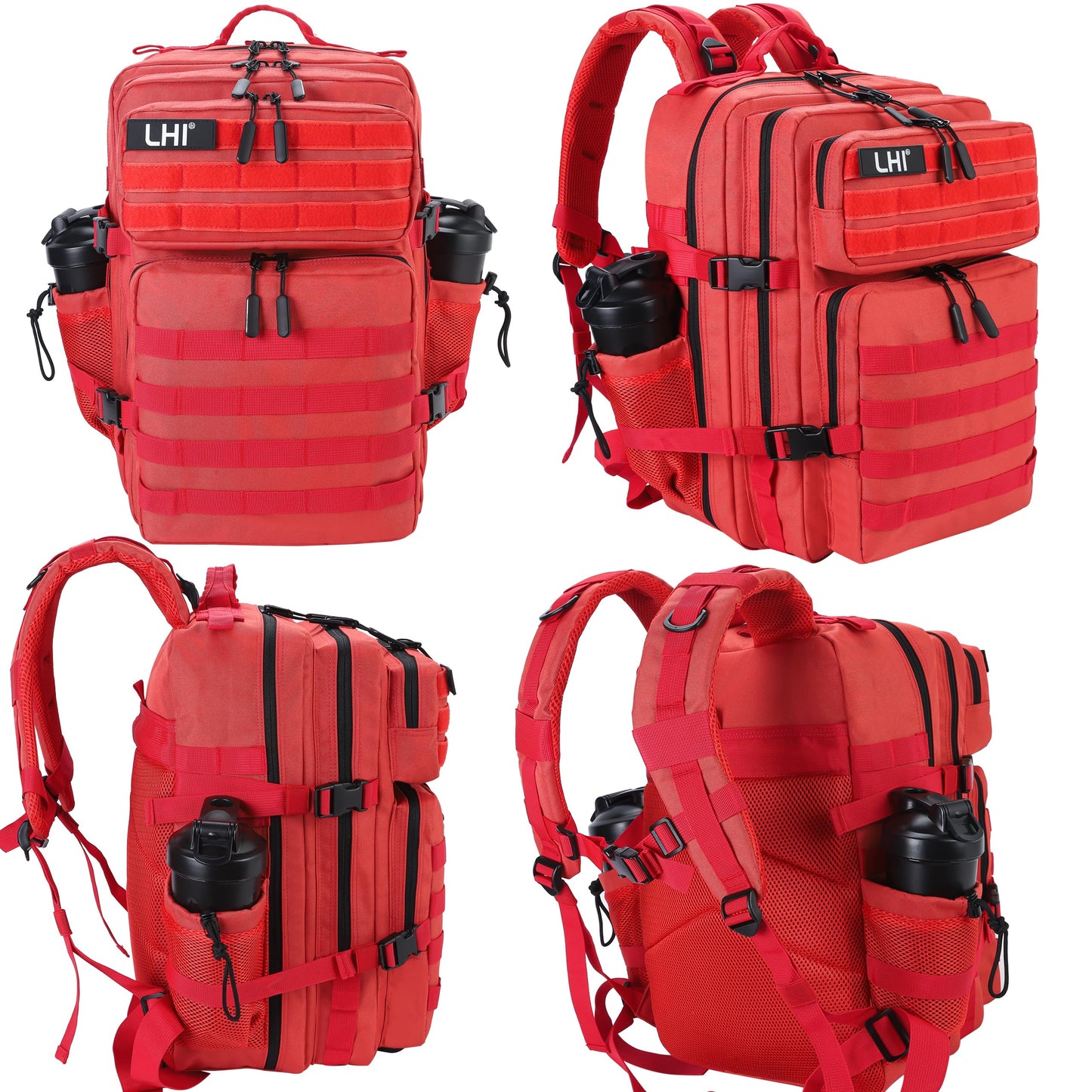 LHI Military Tactical Backpack for Men and Women 45L Army 3 Days Assault Pack Bag Large Rucksack with Molle System