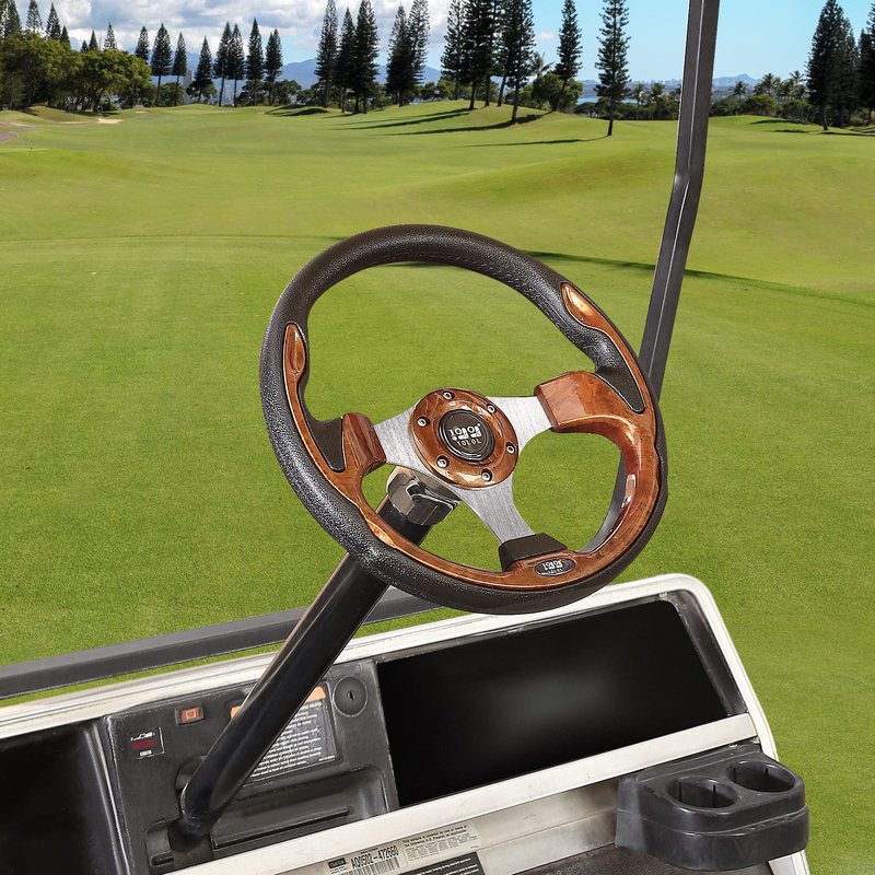 10L0L Universal 12.5 inch Golf Cart Steering Wheel for Yamaha G29 Drive, EZGO TXT RXV, Club Car DS Precedent and Others