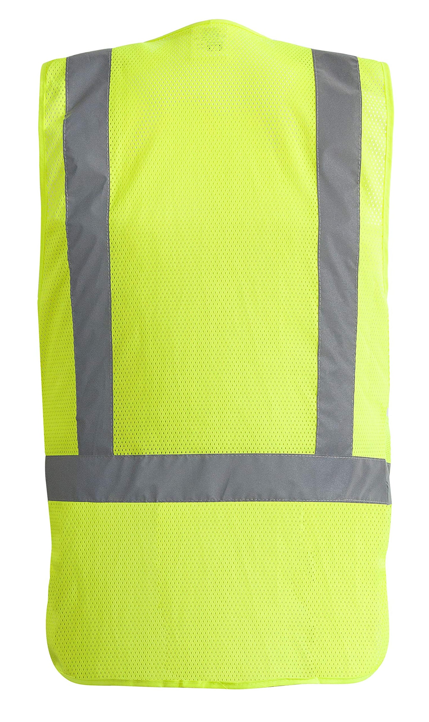 NYOrtho High Visibility Reflective Safety Vest – ANSI/ISEA Class 2 Hi Vis Vest for Men & Women – Neon Yellow Mesh – Super Reflective Strips – Lightweight Work & Traffic Safety Gear